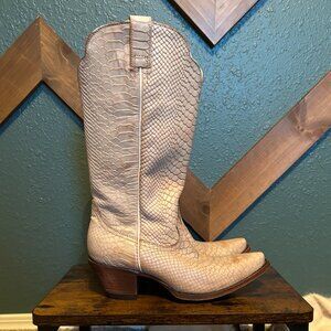 IDYLLWIND - Strut White Western  Boots, Snip Toe